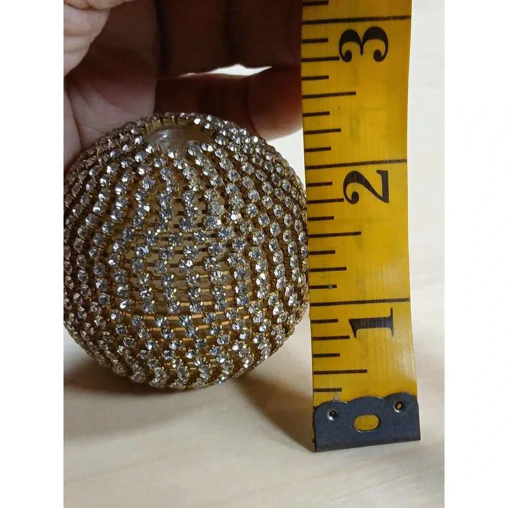 Crystal Rhinestone-Encrusted Decorative Sphere Salt‎ & Pepper Shakers